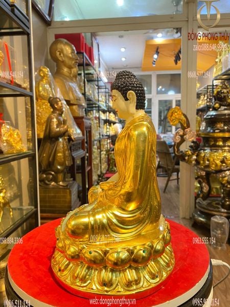 Tượng phật a di đà 30cm dát vàng 24k
