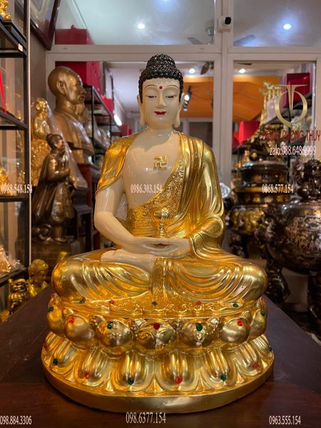 Tượng phật A Di Đà 30cm dát vàng 24k