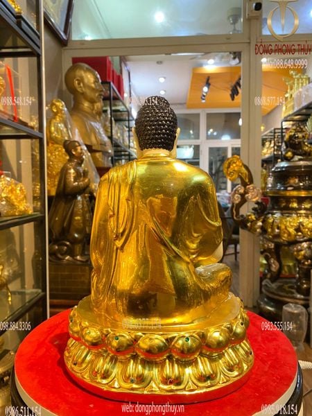 Tượng phật a di đà 30cm dát vàng 24k