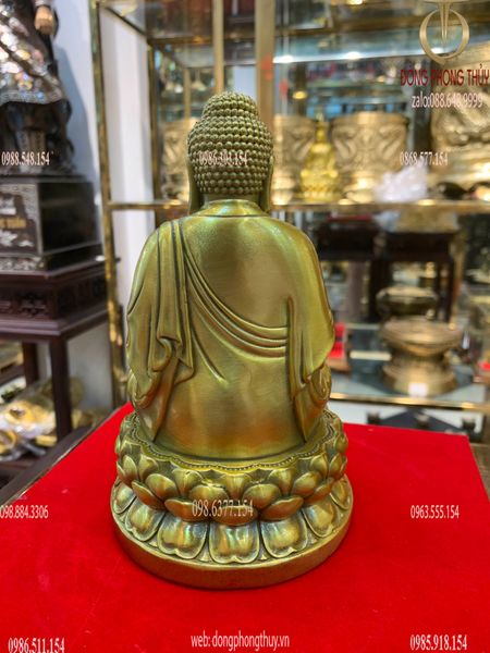 Tượng phật a di đà 17cm bằng đồng