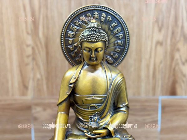 Tượng dược sư bằng đồng cao 32cm ngang 20 sâu 17 nặng 6,4kg