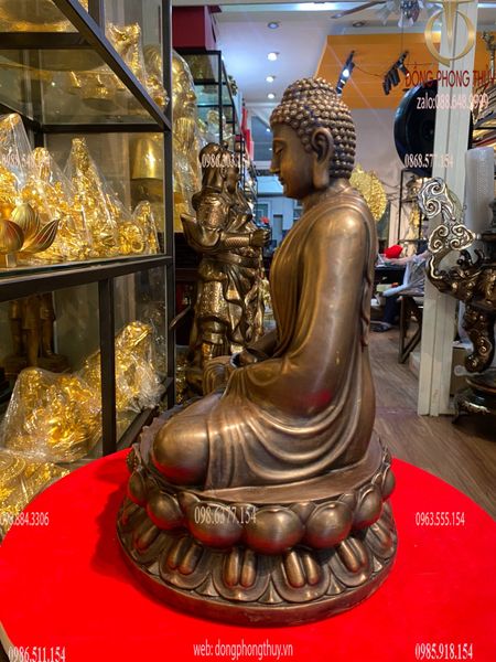 Tượng phật A Di Đà bằng đồng hun 30cm