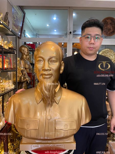 Tượng Bác bằng đồng cao 70cm