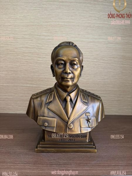 Tượng Bác Giáp 23cm -30cm-42cm-48cm bằng đồng màu hun nâu