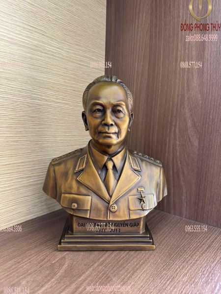 Tượng Bác Giáp 23cm -30cm-42cm-48cm bằng đồng màu hun nâu