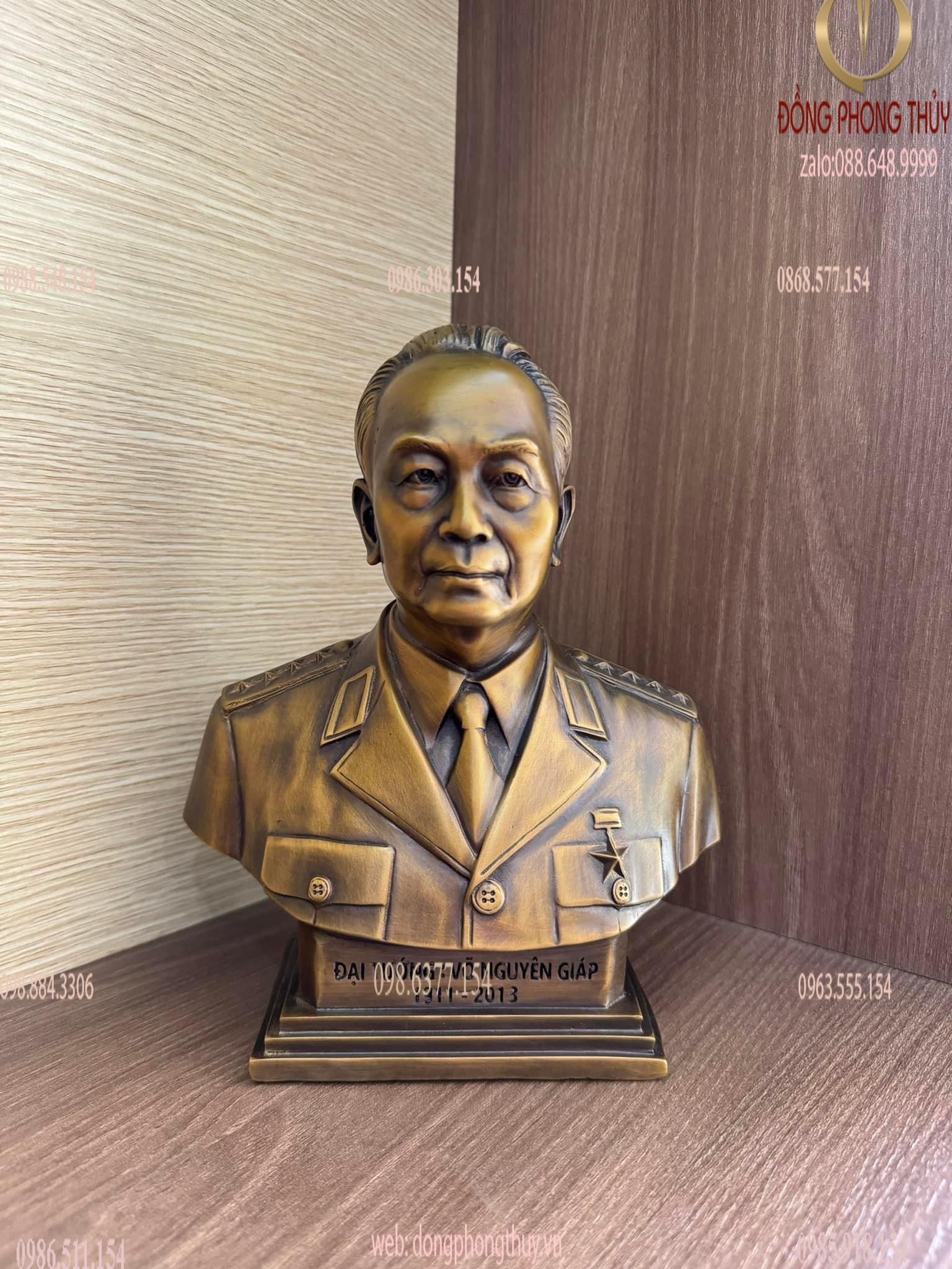 Tượng Bác Giáp 23cm -30cm bằng đồng màu hun nâu