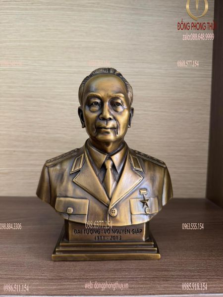 Tượng Bác Giáp 23cm -30cm-42cm-48cm bằng đồng màu hun nâu