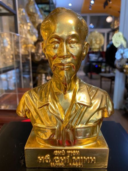 Tượng bác hồ 18cm dát vàng 24k