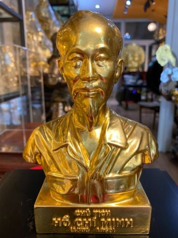 Tượng bác hồ 18cm dát vàng 24k