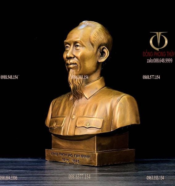 Tượng Bác Hồ 23cm -30cm-42cm-48cm bằng đồng