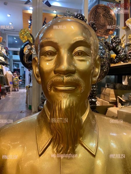 Tượng bác hồ 81cm bằng đồng đỏ