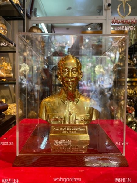 Tượng bác hồ bán thân dát vàng 24k