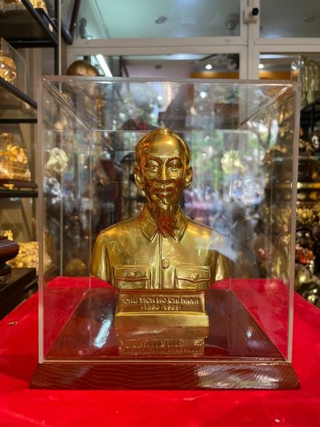 Tượng bác hồ bán thân dát vàng 24k