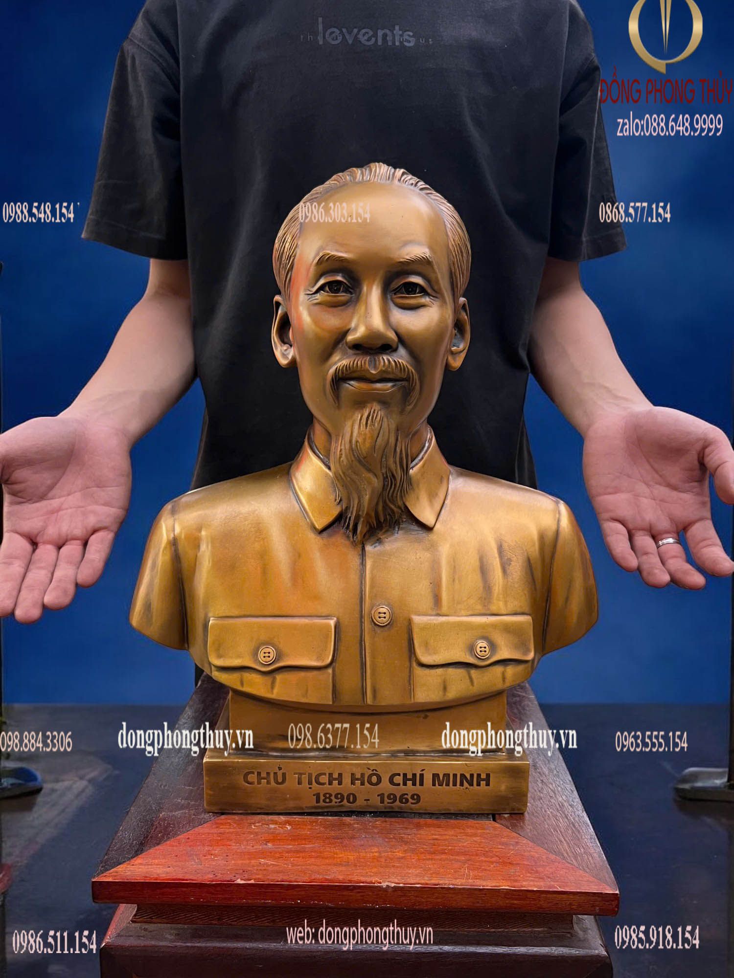 Tượng Bác Hồ 42cm bằng đồng