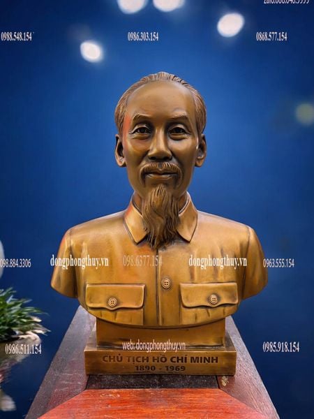 Tượng Bác Hồ 42cm bằng đồng