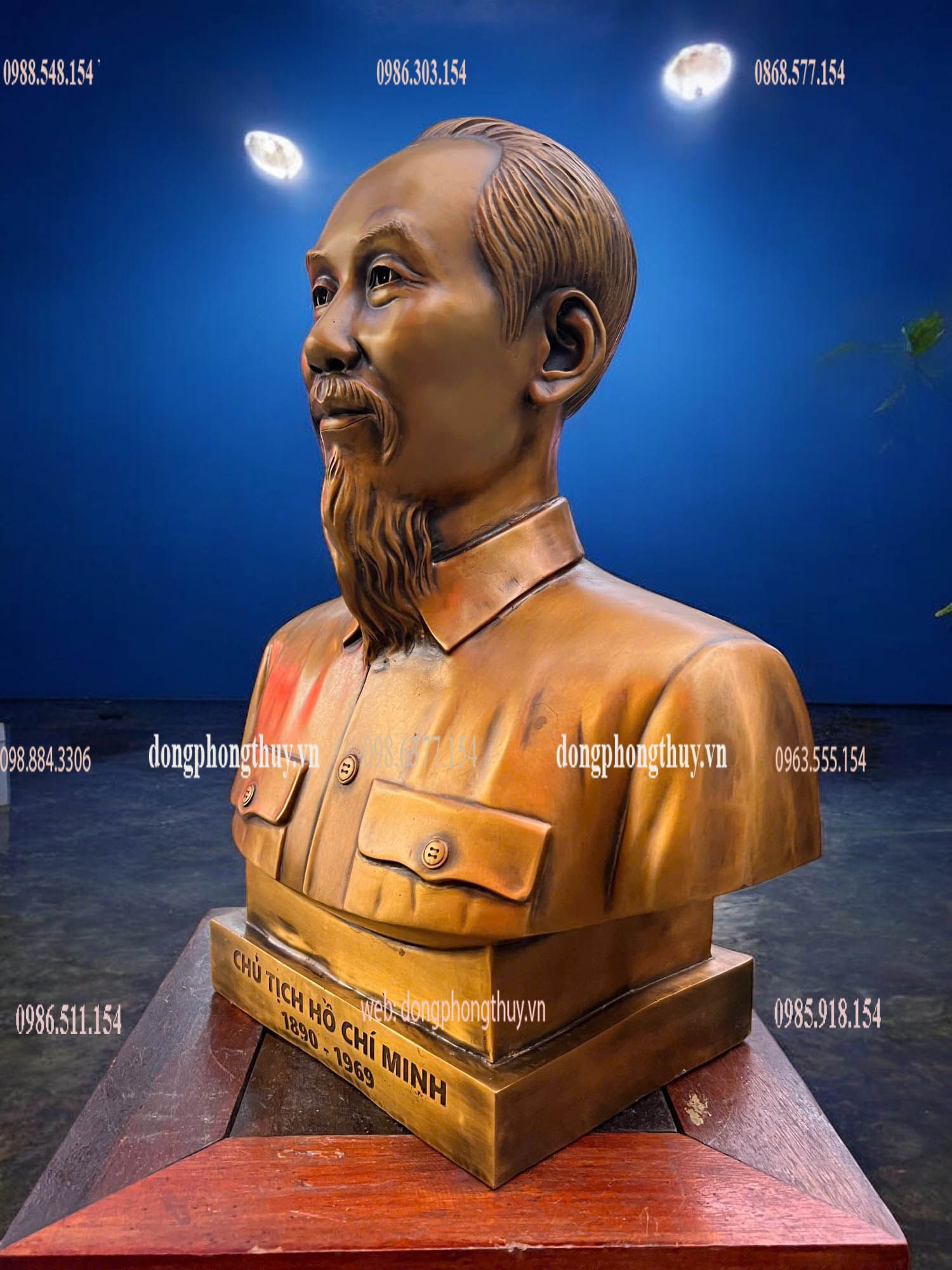 Tượng Bác Hồ 42cm bằng đồng