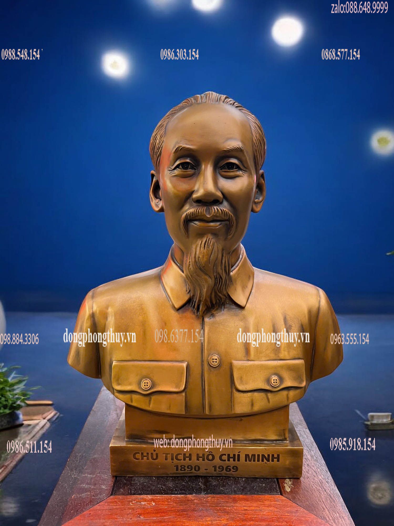 Tượng Bác Hồ 42cm bằng đồng