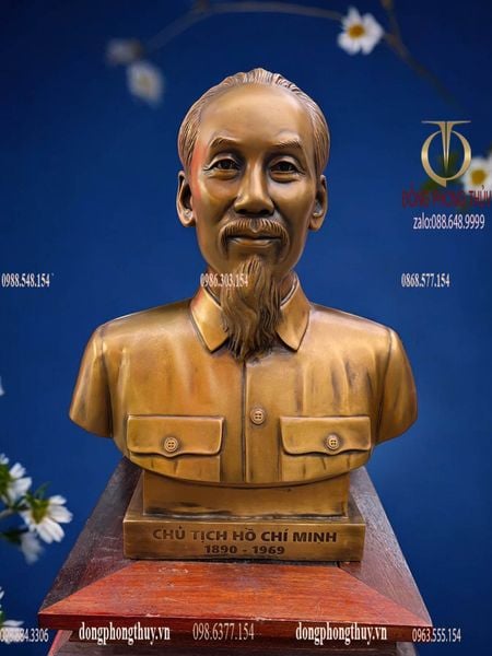 Tượng Bác Hồ 42cm bằng đồng