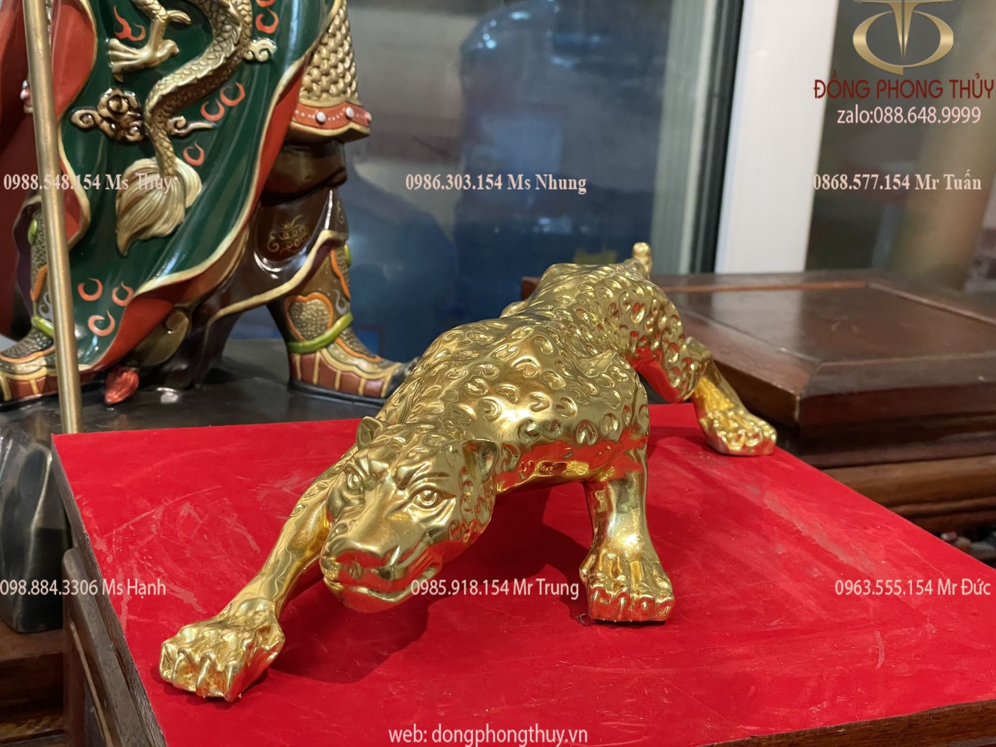 Tượng Báo Bằng Đồng Dát Vàng 24k