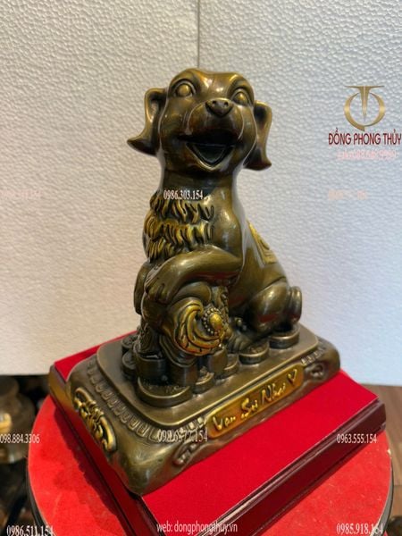 Tượng chó bằng đồng vạn sự như ý