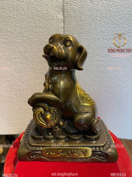 Tượng chó bằng đồng vạn sự như ý