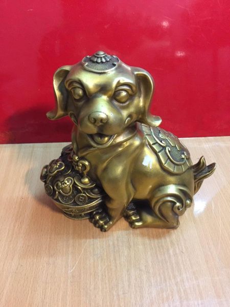 Tượng chó phong thủy bằng đồng