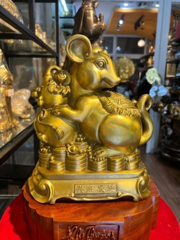 Tượng chuột phong thủy cao 26 nặng 3kg chữ Nho