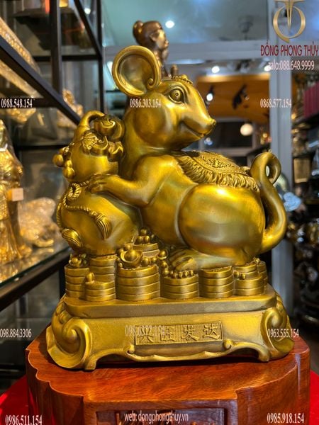 Tượng chuột phong thủy cao 26 nặng 3kg chữ Nho