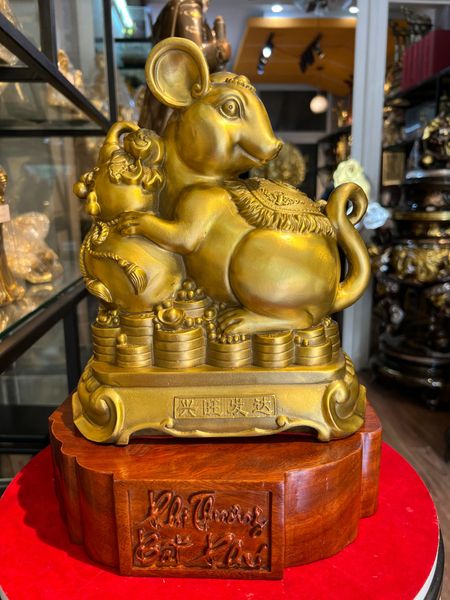 Tượng chuột phong thủy cao 26 nặng 3kg chữ Nho