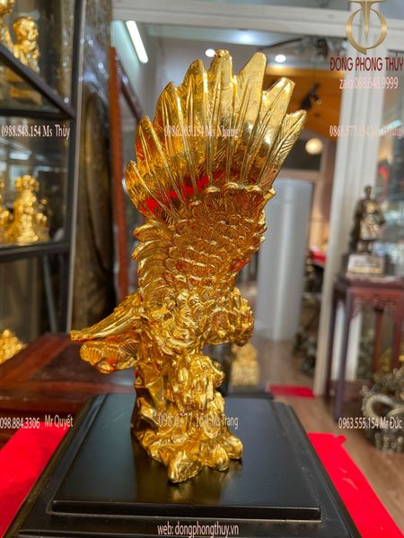 Tượng đại bàng cao 20cm dát vàng 24k