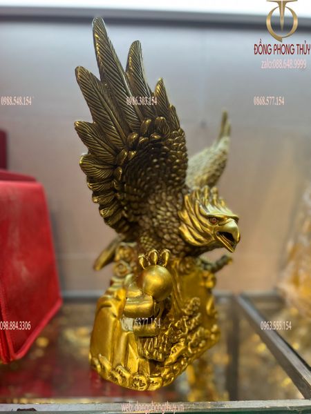 Quà tặng sếp: Tượng đại bàng bằng đồng cao 40cm ngang 35cm nặng 6kg