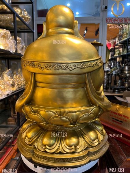 Tượng di lặc bằng đồng Cao 50cm ngang 40cm sâu 36cm nặng 24,5kg