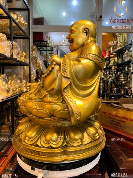 Tượng di lặc bằng đồng Cao 50cm ngang 40cm sâu 36cm nặng 24,5kg