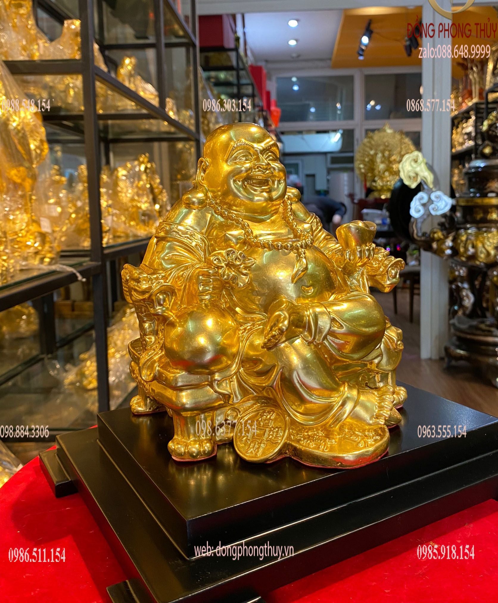 Tượng di lặc dát vàng 24k