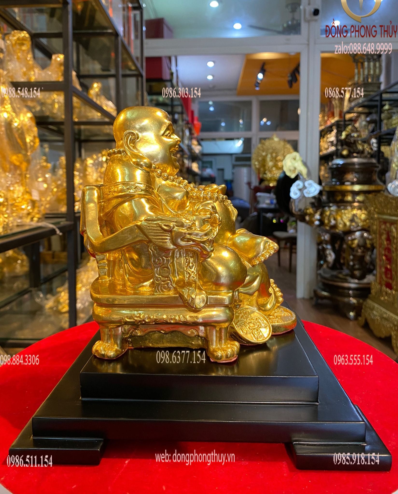 Tượng di lặc dát vàng 24k