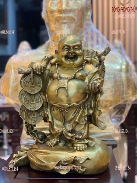 Tượng phật di lặc cao 40 ngang 33cm nặng 7,5kg