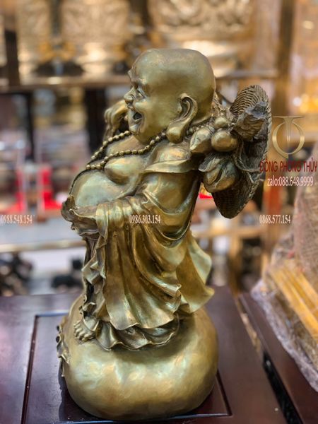 Tượng phật di lặc cao 40 ngang 33cm nặng 7,5kg