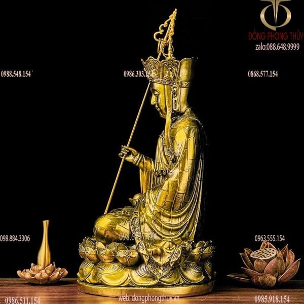 Tượng địa tạng vương 30cm bằng đồng