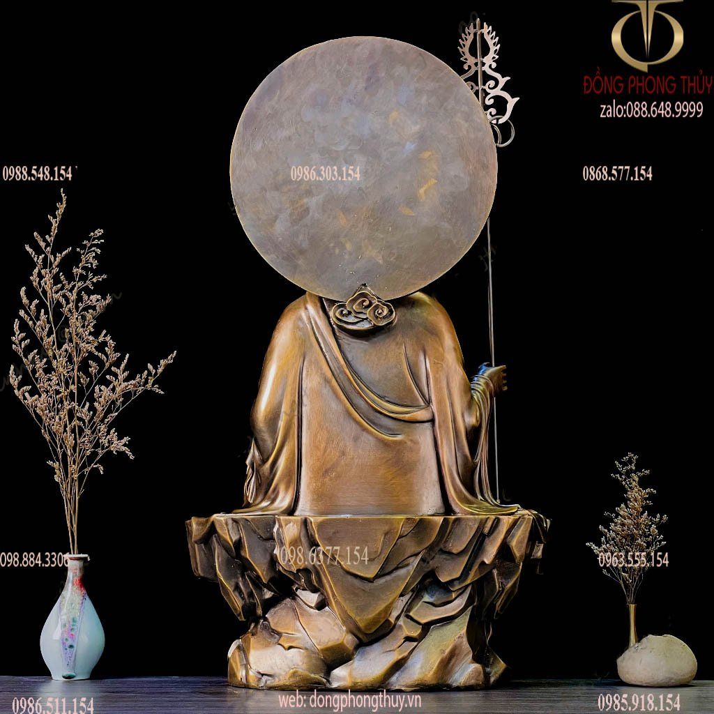 Tôn Tượng Địa Tạng Vương Bồ Tát Hào Quang Sen
