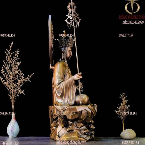 Tôn Tượng Địa Tạng Vương 38cm-49cm Hào Quang bằng đồng