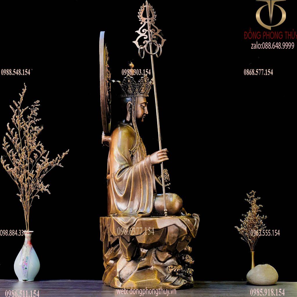 Tôn Tượng Địa Tạng Vương Bồ Tát Hào Quang Sen