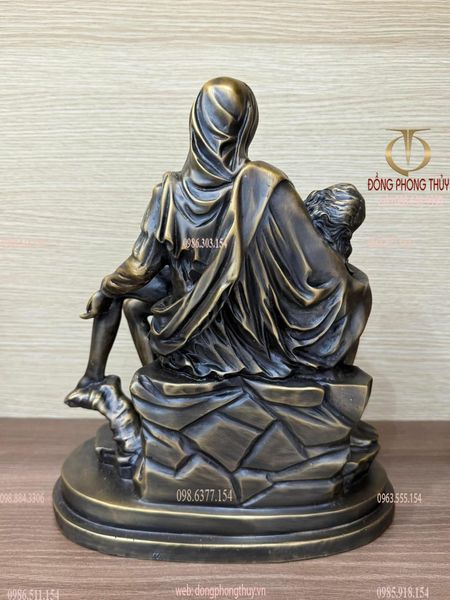 Tượng đức mẹ u sầu bằng đồng cao 33cm- cao 20cm
