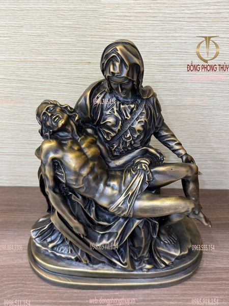Tượng đức mẹ u sầu bằng đồng cao 33cm- cao 20cm