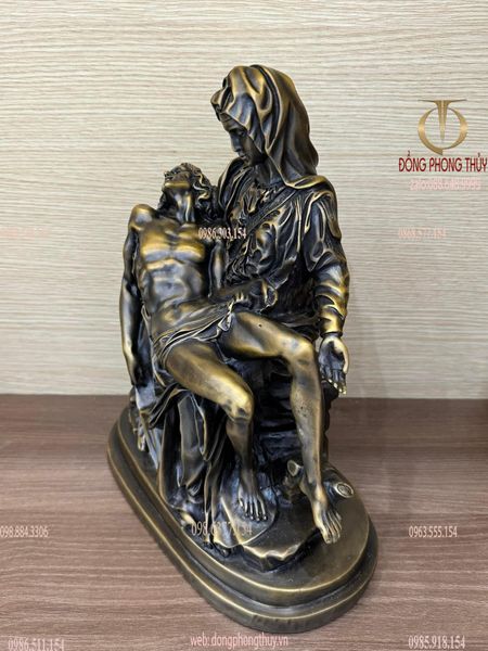 Tượng đức mẹ u sầu bằng đồng cao 33cm- cao 20cm