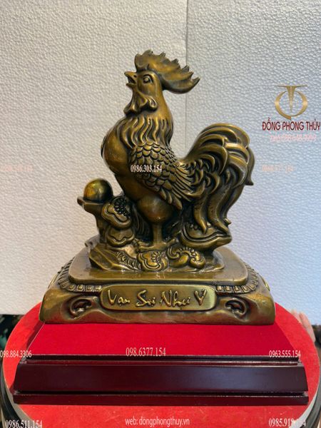 Tượng gà bằng đồng vạn sự như ý