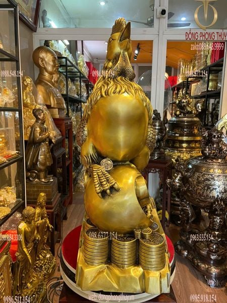 Tượng gà bằng đồng Cao 65 ngang 39 sâu 23 nặng 21kg