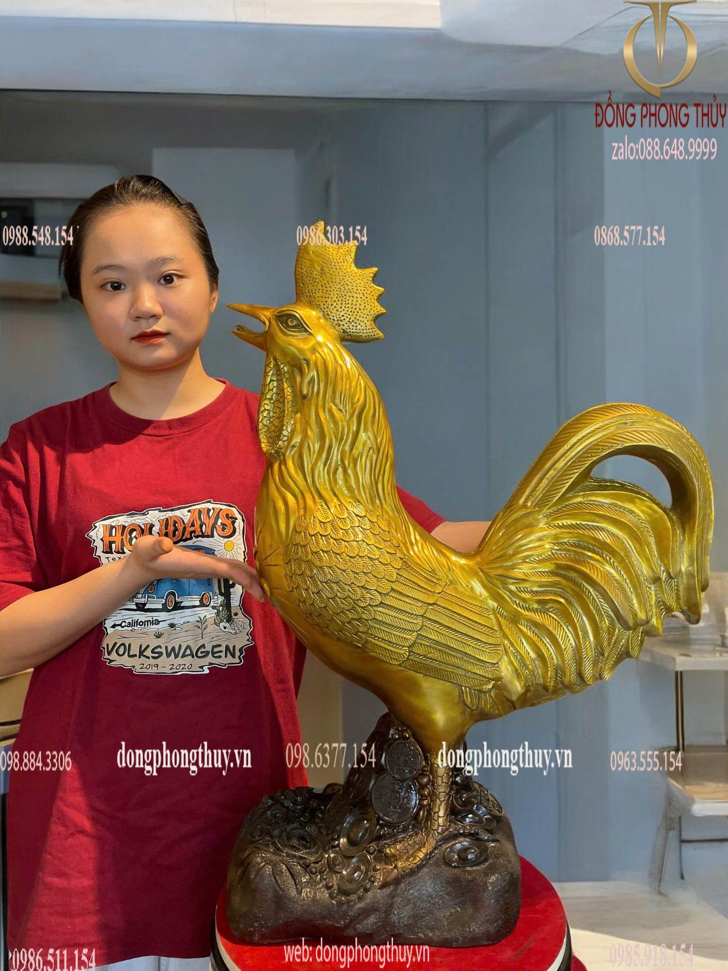 Tượng gà phong thủy 69cm