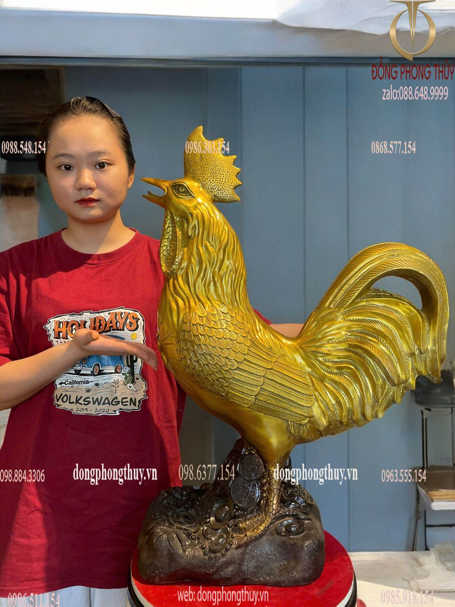 Tượng gà phong thủy 69cm