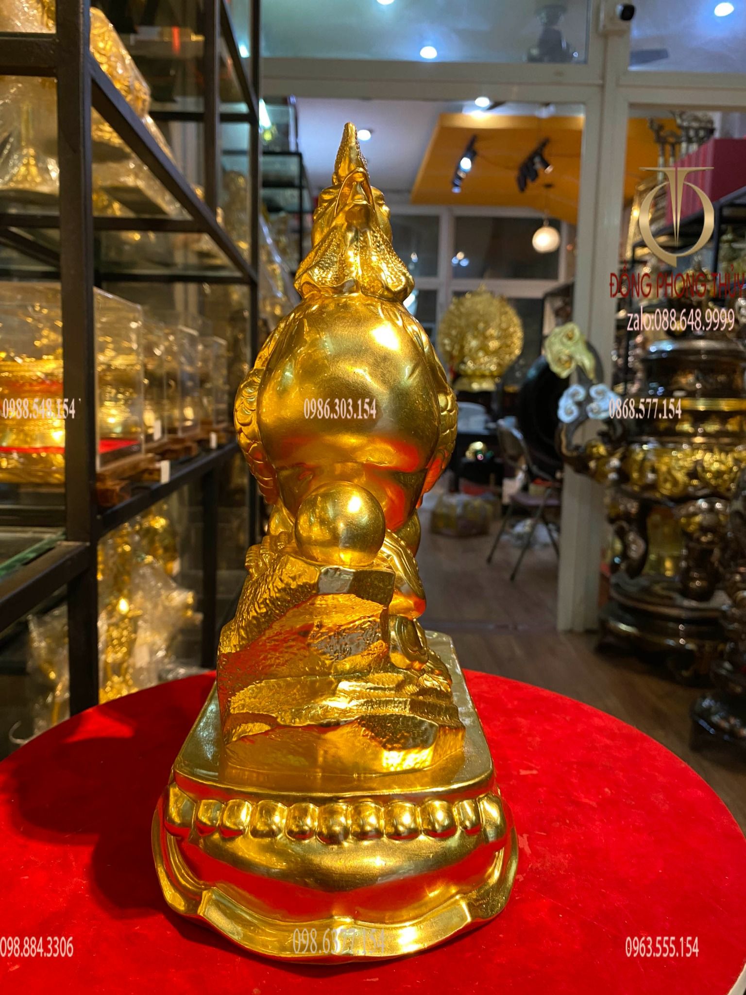 Tượng gà dát vàng 24k