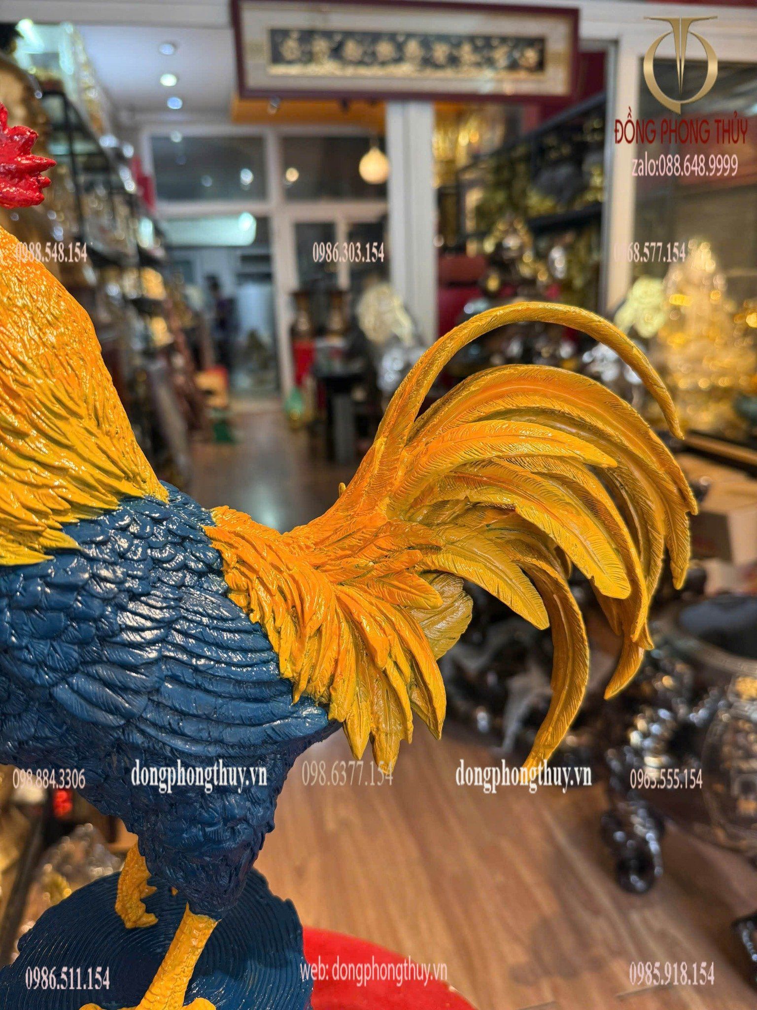 Tượng gà bằng đồng